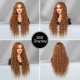 T Part Synthetic Lace Front Wig Honey Blonde Latin Wave