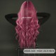 Starry Purple Highlights Lace Front Middle Part Curly Wig